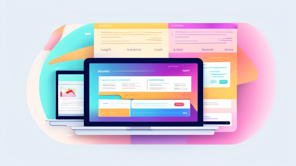 Illustration of a web browser window gradually displaying images as a user scrolls down a webpage, highlighting the concept of lazy loading, with a simple and modern infographic-style guide on the side.